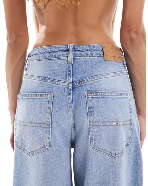 Vaqueros Azul Lavado De Corte Suelto Y Talle Medio Charlie De Tommy Hilfiger de color Blue