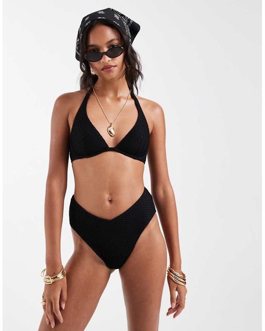 Lindex Black Underwire Halterneck Bikini Top