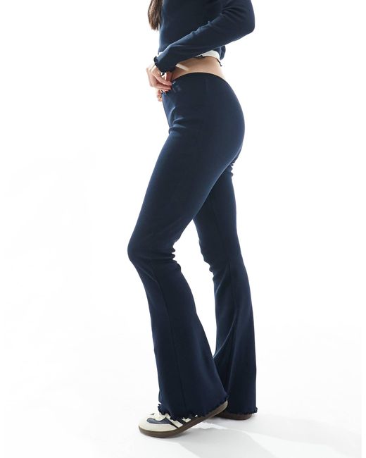 Pantalon évasé d'ensemble Miss Selfridge en coloris Blue