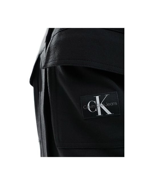 Calvin Klein Black Milano Utility Shacket