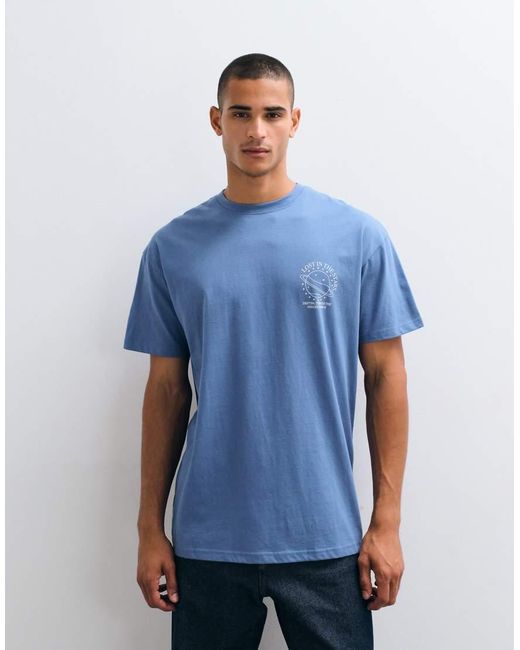 Threadbare Blue Stars Back Print Oversized T-shirt for men