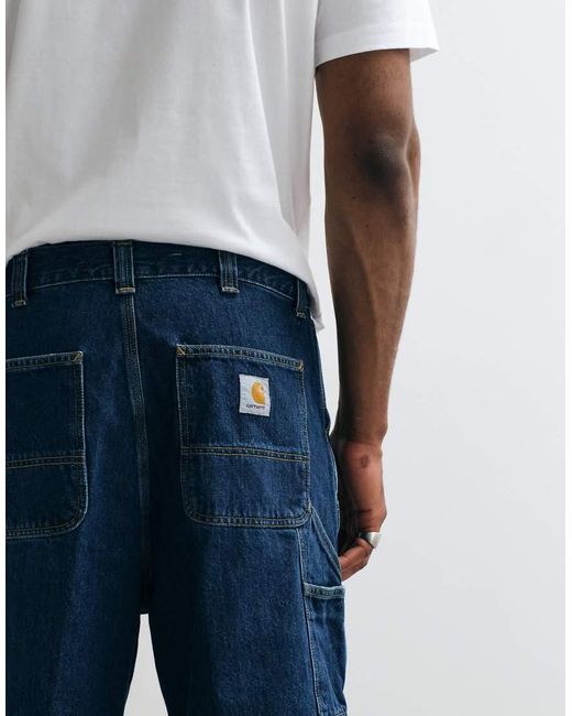 Carhartt White Og Double Knee Loose Fit Jorts for men