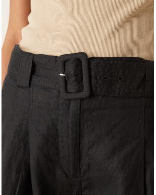 Mango Natural – bermudashorts aus leinen