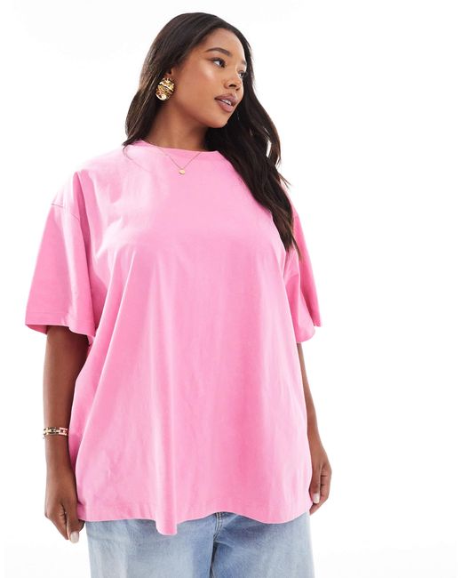 ASOS Pink Asos Design Curve Oversized T-shirt
