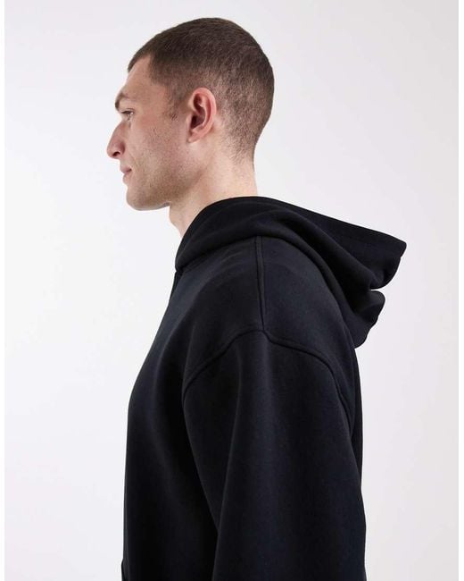ASOS Black Essentials Relaxed Hoodie for men
