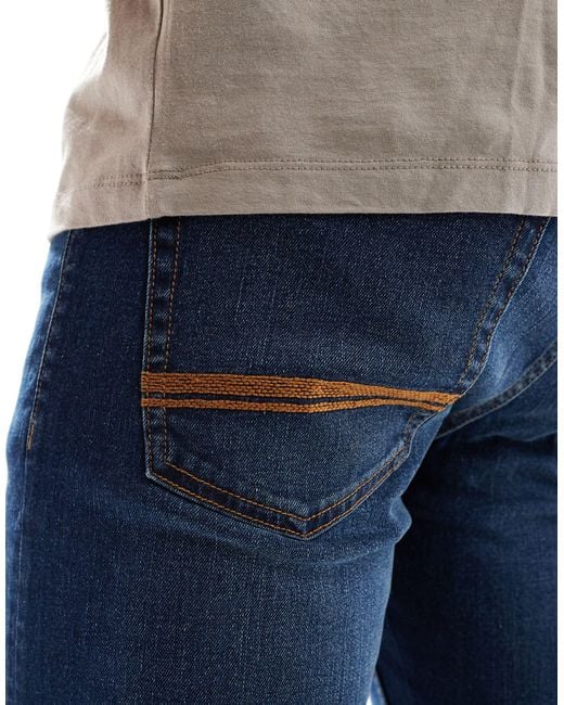 Ben Sherman Blue Dark Stone Wash Denim Jeans for men