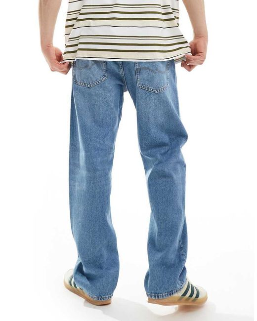 Jack & Jones Blue Eddie Loose Fit Rigid Jeans for men