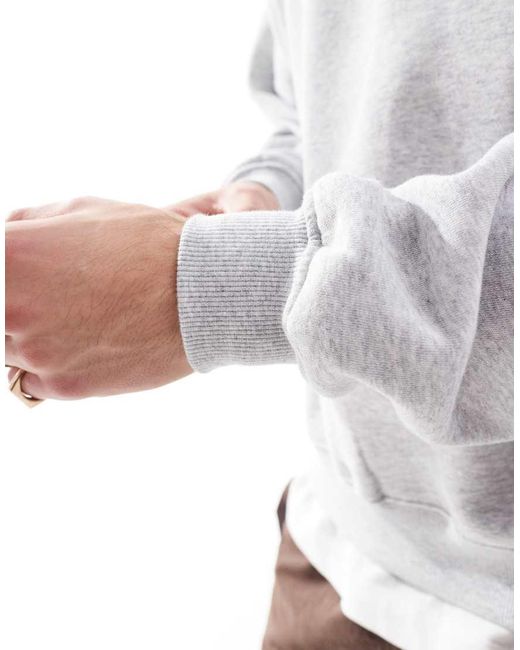 Cotton On Gray Box Fit Crew Neck Sweater for men
