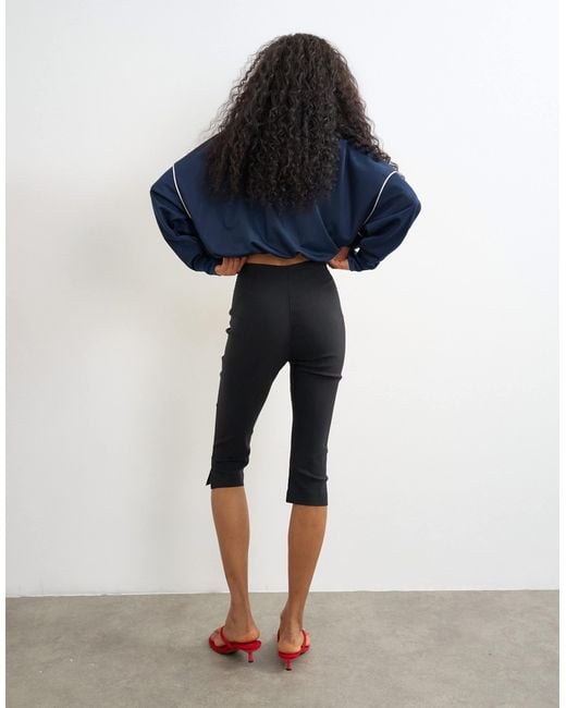 TOPSHOP Blue Capri Trouser