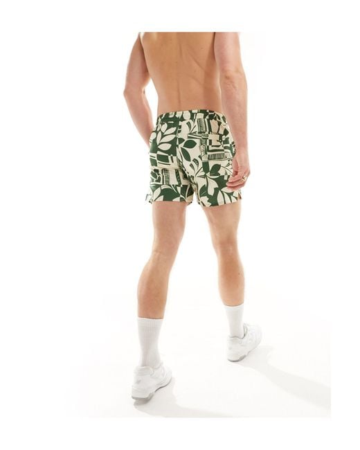 Another Influence White Swim Shorts for men