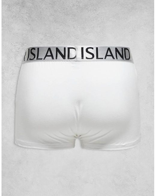 Pack De 4 Calzoncillos Blancos De River Island de hombre de color Gray