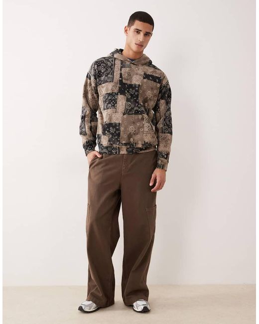 Abercrombie & Fitch Brown Essential Tile Graphic Hoodie for men