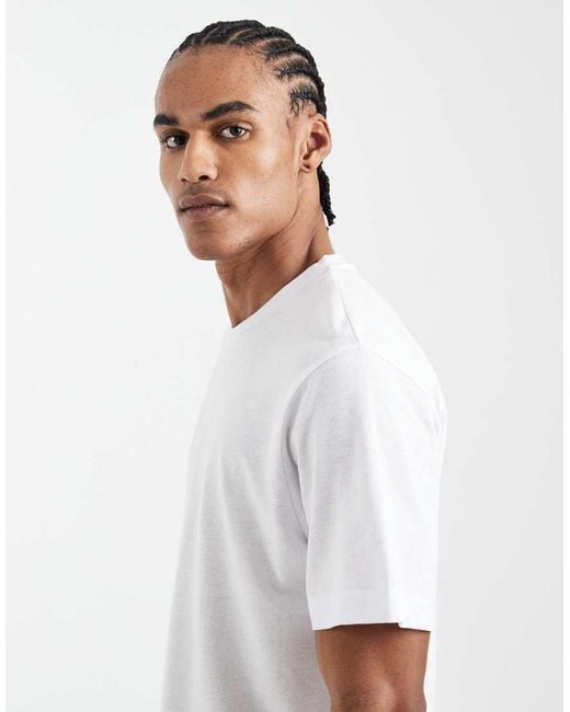 JJ Rebel White Heavyweight Textured T-shirt for men
