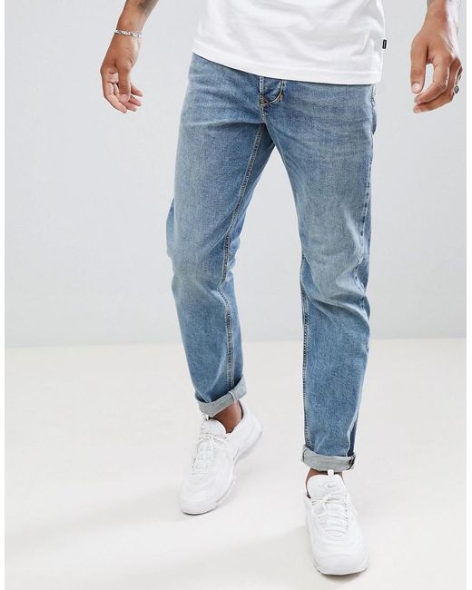 DIESEL Blue Larkee-beex Regular Tapered Fit Jeans for men