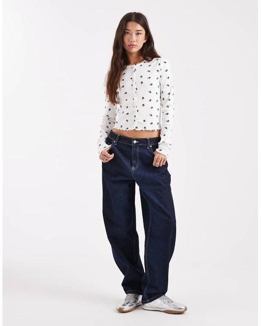 ONLY White Flower Print Cardigan