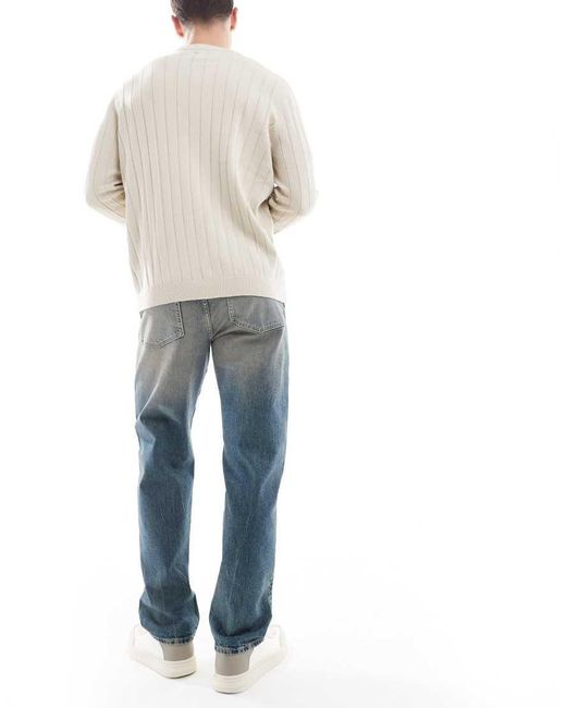 ASOS Blue Straight Jeans With Tint for men