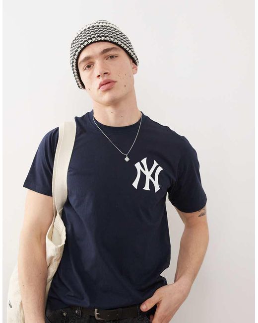 '47 Blue Ny Yankees With Back Print T-shirt for men