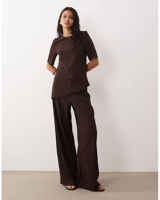 Pantalon ample d'ensemble - chocolat Jdy en coloris Brown