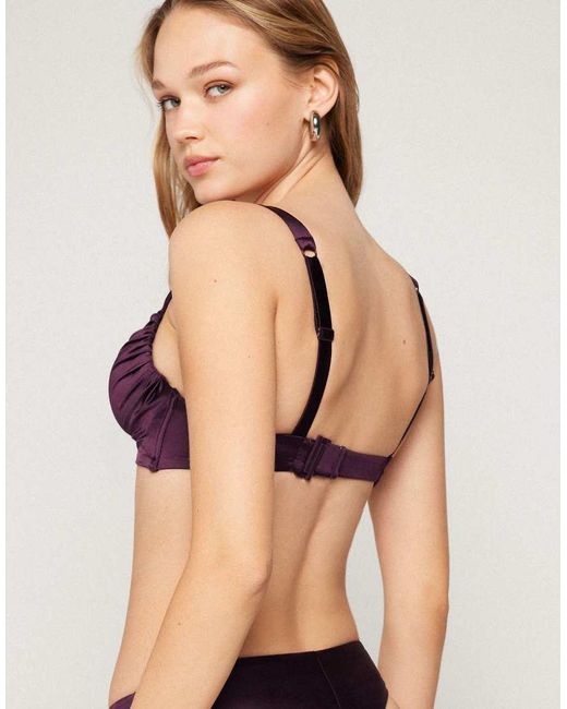 Tezenis Purple Shiny Glam Bikini Top
