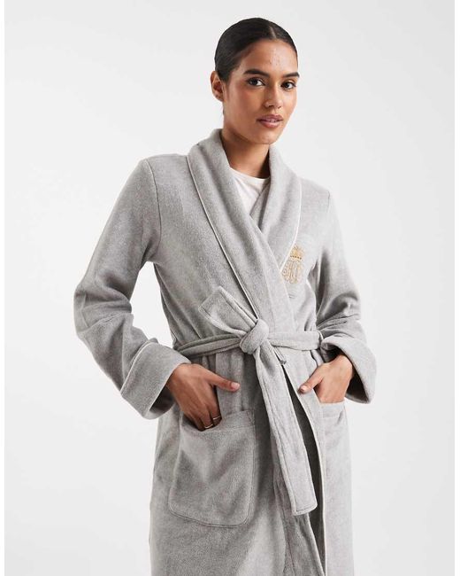 Ralph Lauren Gray Shawl Collar Robe