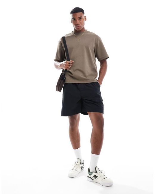 SELECTED Brown Oversized T-shirt for men