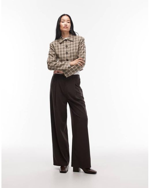 ASOS Gray Neat Fit Cropped Collared Jacket