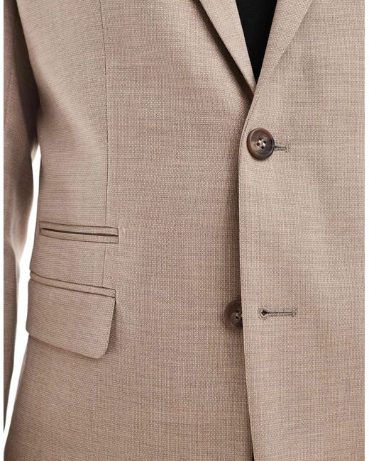 SELECTED Natural Wool Blend Slim Fit Suit Jacket for men