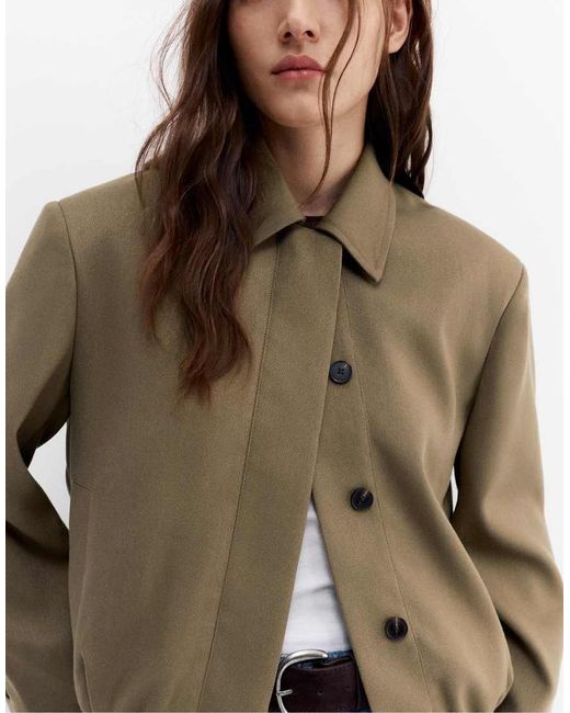 Pull&Bear Elegant Jack Met Ballonsilhouet in het Brown