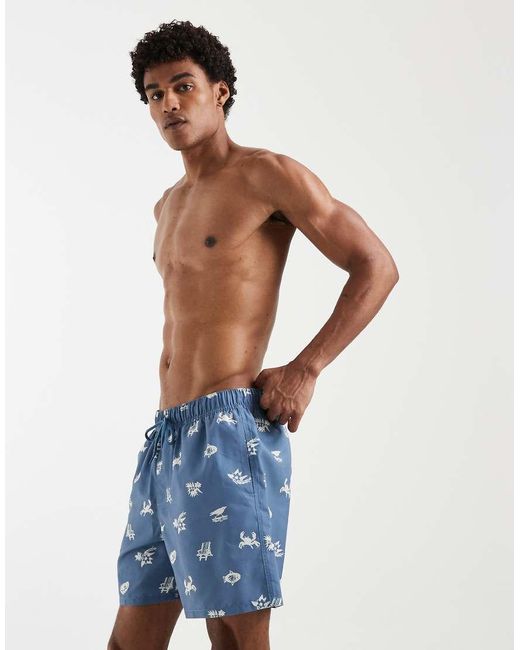 ASOS Blue Swim Shorts for men