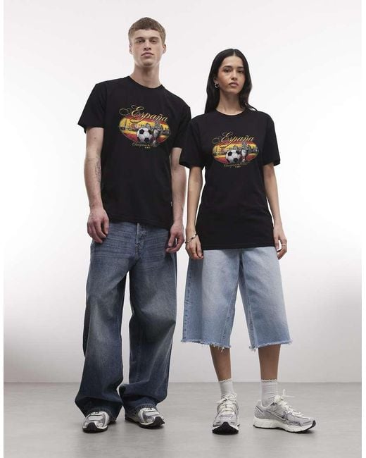 PRNT Black Spain Champions Relaxed T-Shirt