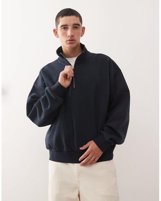 Weekday – kastiges oversize-sweatshirt in Blue für Herren