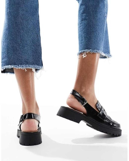 New Look Blue Slingback Chunky Loafer
