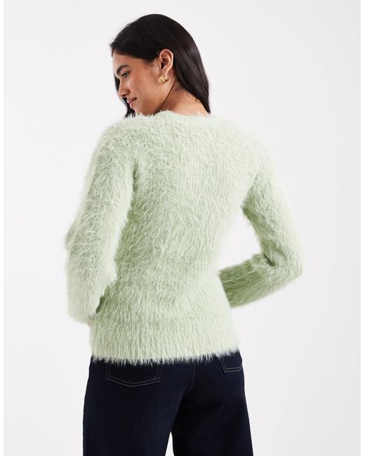 ASOS Green – flauschige strickjacke