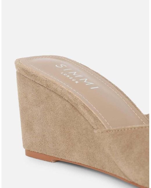 SIMMI Natural Iris Wedge Mules