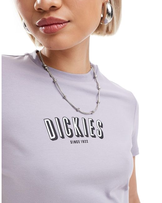 Clarksville - t-shirt crop top - lilas Dickies en coloris Gray