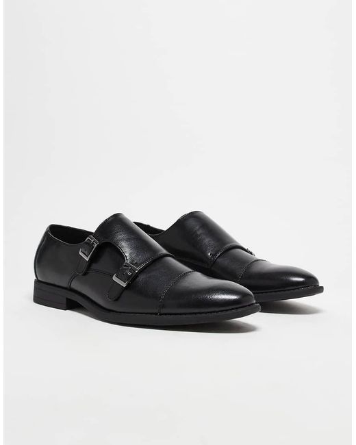 ASOS Black Monk Shoes for men