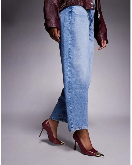 Public Desire Blue Rotate Heeled Pumps