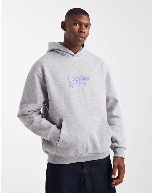 ASOS Blue Hoodie With Text Print for men