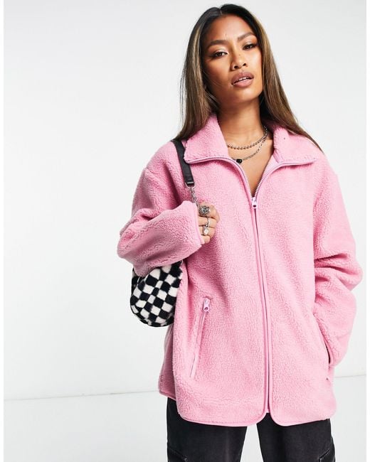 asos nike cropped borg fleece in black