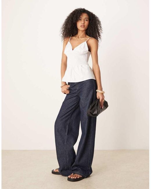 ASOS Gesmokte Cami-Top in het Natural