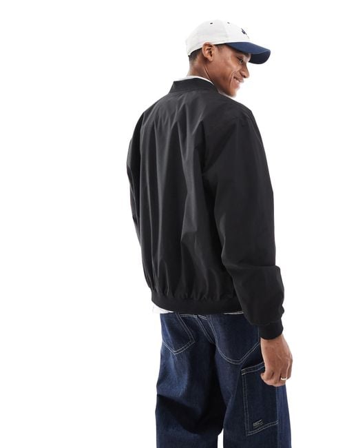 Jack & Jones Black Oversized Bomber Jacket for men