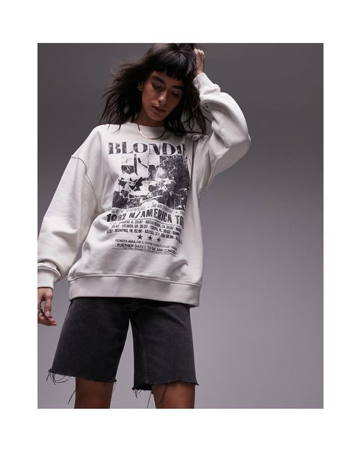 TOPSHOP Multicolor Graphic Licence Blondie Oversized Sweat