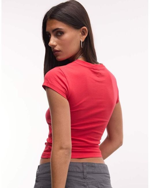 Collusion Red Fitted Tee