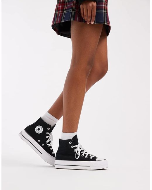 Converse Black Chuck Taylor All Star Lift Platform Hi Sneakers