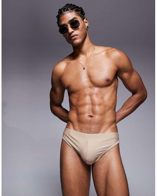 ASOS Zwemslip in het Gray voor heren