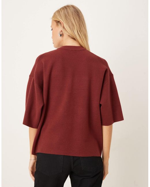 ASOS Knitted Structured Oversized T Shirt