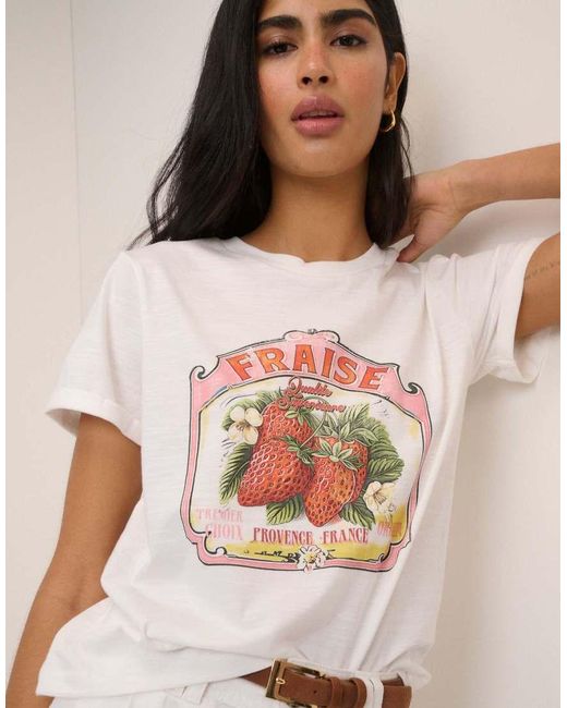 Nobody's Child Pink Fruits Graphic T-Shirt