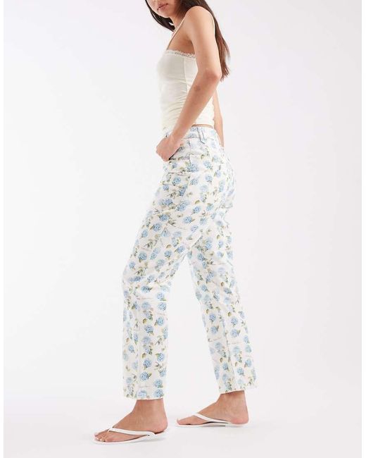 House Of Sunny White Hydrangea Jessie Denim Jeans