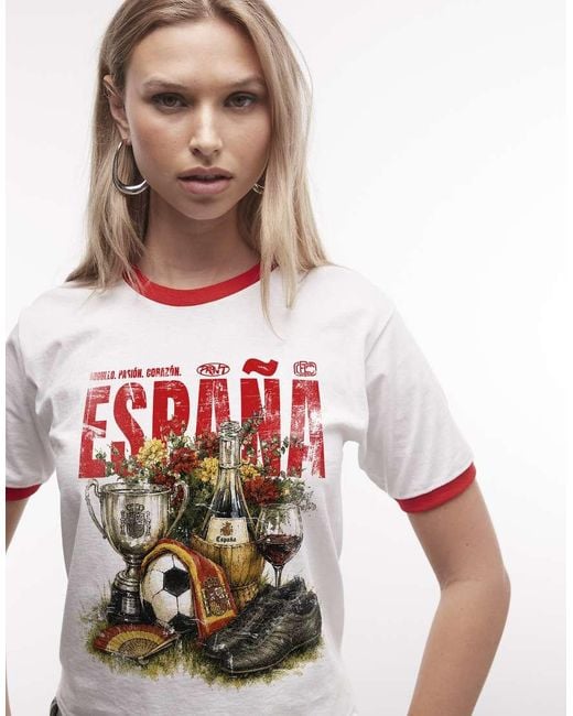 PRNT White Espana Ringer T-Shirt