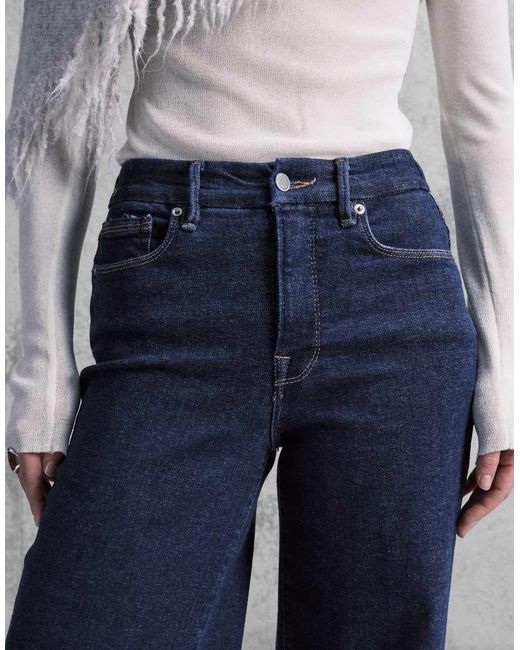 GOOD AMERICAN Blue Good Waist Palazzo Jeans